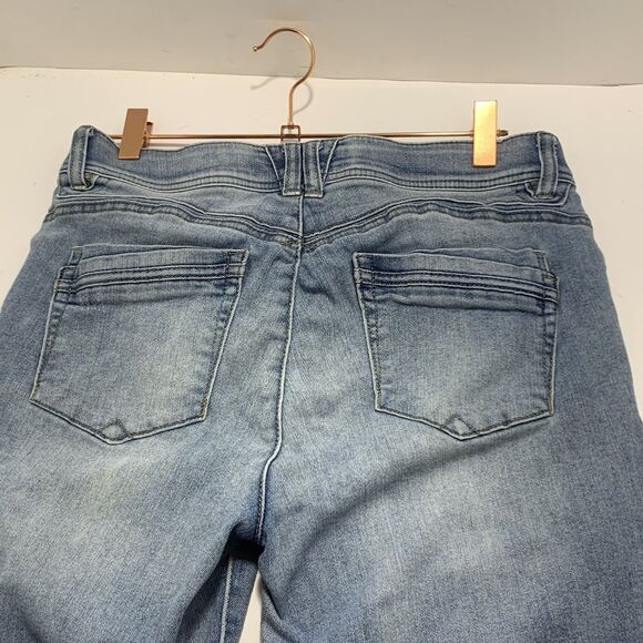 Democracy AB Technology Light Blue Denim Distressed 10” Rise Jeans Size 6 Womrns - Picture 10 of 12